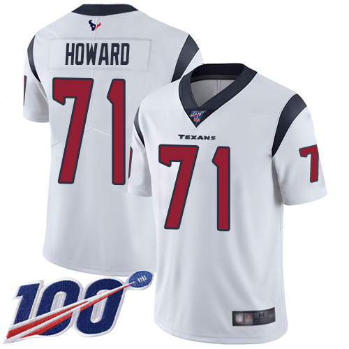 Houston Texans Limited White Men Tytus Howard Road Jersey NFL Football #71 100th Season Vapor Untouchable